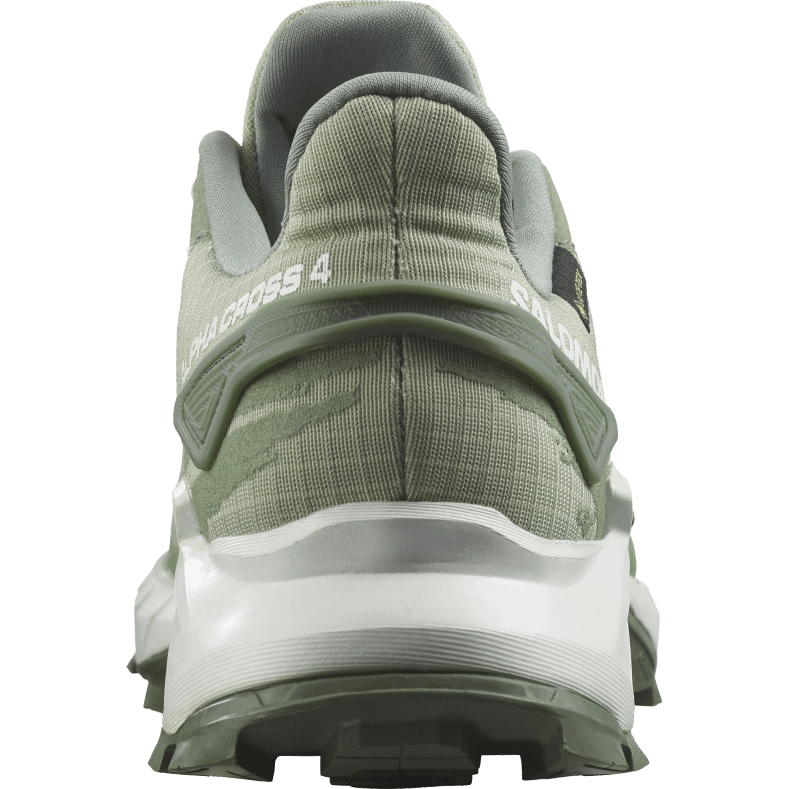 ⁦أحذية الجري النسائية - alphacross 4 gore-tex Salomon حكيم الصحراء / أبيض / إكليل الغار B8DLV1531⁩ - الصورة ⁦3⁩