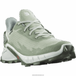 ⁦أحذية الجري النسائية - alphacross 4 gore-tex Salomon حكيم الصحراء / أبيض / إكليل الغار B8DLV1531⁩ - الصورة ⁦4⁩