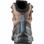 ⁦أحذية المشي الجلدية النسائية - Quest element gore-tex Salomon موكا موس / بيوتر / أزرق بحري B8DLV1135⁩ - الصورة ⁦3⁩