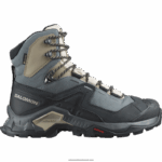أحذية المشي الجلدية النسائية - Quest element gore-tex Salomon خشب الأبنوس / يوم ممطر / طقس عاصف B8DLV1136