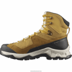 ⁦أحذية المشي الجلدية للرجال - Quest element gore-tex Salomon كمون / رمل ابيض / زعفران B8DLV50⁩ - الصورة ⁦4⁩