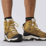 ⁦أحذية المشي الجلدية للرجال - Quest element gore-tex Salomon كمون / رمل ابيض / زعفران B8DLV50⁩ - الصورة ⁦6⁩