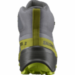 ⁦أحذية المشي لمسافات طويلة للرجال - Cross Hike 2 mid gore-tex Salomon الظل الهادئ / الجير الحمضي / الجير الذهبي B8DLV35⁩ - الصورة ⁦2⁩