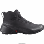 أحذية المشي لمسافات طويلة للرجال - Cross Hike 2 mid gore-tex Salomon أسود / مغناطيس B8DLV36