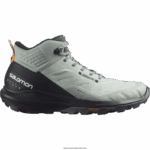 أحذية المشي لمسافات طويلة للرجال - outpulse mid gore-tex Salomon الحديد المطاوع / أسود / برتقالي نابض بالحياة B8DLV31