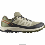 أحذية المشي لمسافات طويلة للرجال - Outrise Clima Waterproof Salomon طحلب رمادي / زيتون ليل / سكر لوز B8DLV54