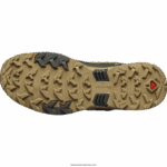 ⁦أحذية المشي لمسافات طويلة للرجال - x ultra 4 mid wide gore-tex Salomon حزاز أخضر عميق / خث / عشب البحر B8DLV43⁩ - الصورة ⁦3⁩