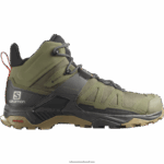 أحذية المشي لمسافات طويلة للرجال - x ultra 4 mid wide gore-tex Salomon حزاز أخضر عميق / خث / عشب البحر B8DLV43