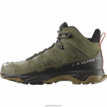 ⁦أحذية المشي لمسافات طويلة للرجال - x ultra 4 mid gore-tex Salomon حزاز أخضر عميق / خث / عشب البحر B8DLV9⁩ - الصورة ⁦4⁩