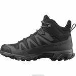 ⁦أحذية المشي لمسافات طويلة للرجال - x ultra 4 mid wide gore-tex Salomon أسود / مغناطيس / أزرق لؤلؤي B8DLV42⁩ - الصورة ⁦4⁩