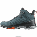 ⁦أحذية المشي لمسافات طويلة للرجال - x ultra 4 mid gore-tex Salomon مراقب النجوم / أسود / أبو منجل القرمزي B8DLV10⁩ - الصورة ⁦4⁩