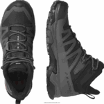 ⁦أحذية المشي لمسافات طويلة للرجال - x ultra 4 mid gore-tex Salomon أسود / مغناطيس / أزرق لؤلؤي B8DLV8⁩ - الصورة ⁦5⁩