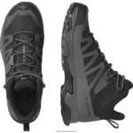 ⁦أحذية المشي لمسافات طويلة للرجال - x ultra 4 mid wide gore-tex Salomon أسود / مغناطيس / أزرق لؤلؤي B8DLV42⁩ - الصورة ⁦5⁩