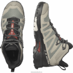 ⁦أحذية المشي لمسافات طويلة للرجال - x ultra 4 mid gore-tex Salomon خمر الكاكي / الأسود / الحناء المحروقة B8DLV11⁩ - الصورة ⁦5⁩