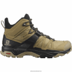 أحذية المشي لمسافات طويلة للرجال - x ultra 4 mid gore-tex Salomon عشب البحر / أسود / سفاري B8DLV12