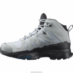 ⁦أحذية المشي لمسافات طويلة للسيدات - x ultra 4 mid wide gore-tex Salomon المحجر / الأسود / الفيلق الأزرق B8DLV1141⁩ - الصورة ⁦6⁩