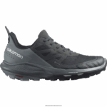 أحذية المشي لمسافات طويلة للنساء - outpulse gore-tex Salomon أسود / طقس عاصف / جليد الفانيليا B8DLV1123
