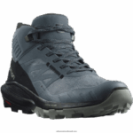 ⁦أحذية المشي لمسافات طويلة للنساء - outpulse mid gore-tex Salomon طقس عاصف / أسود / حديد مشغول B8DLV1116⁩ - الصورة ⁦5⁩