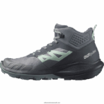⁦أحذية المشي لمسافات طويلة للنساء - outpulse mid gore-tex Salomon خشب الأبنوس / الظل الهادئ B8DLV1117⁩ - الصورة ⁦5⁩