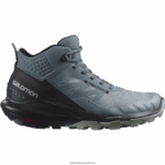 أحذية المشي لمسافات طويلة للنساء - outpulse mid gore-tex Salomon طقس عاصف / أسود / حديد مشغول B8DLV1116