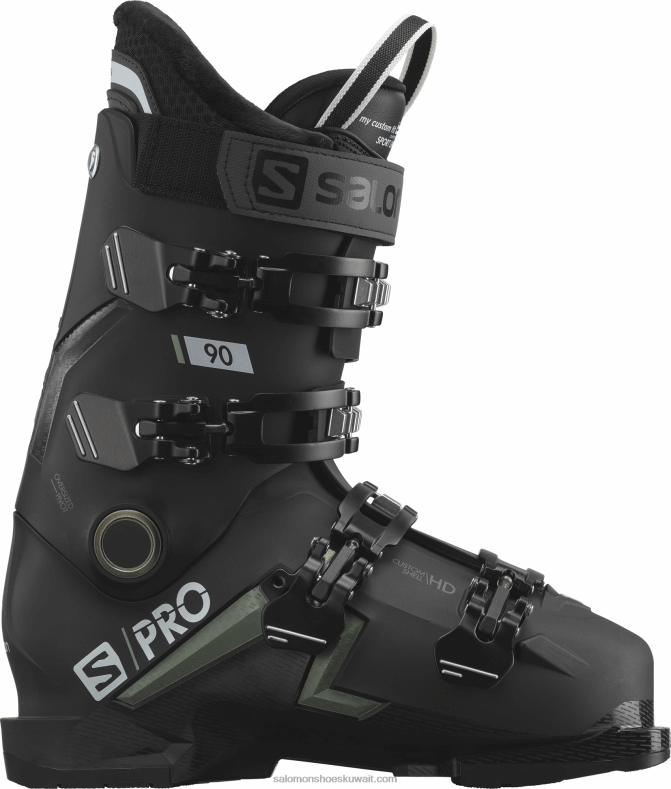 ⁦بوت رجالي - S / Pro MV 90 CS Salomon أسود / زيت أخضر / أبيض B8DLV1240⁩ - الصورة ⁦1⁩