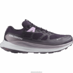 حذاء الجري تريل النسائي - Ultra Glide 2 gore-tex Salomon الباذنجان / أبيض / منظر القمر B8DLV1520