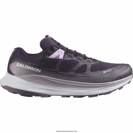 حذاء الجري تريل النسائي - Ultra Glide 2 gore-tex Salomon الباذنجان / أبيض / منظر القمر B8DLV1520