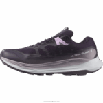 ⁦حذاء الجري تريل النسائي - Ultra Glide 2 gore-tex Salomon الباذنجان / أبيض / منظر القمر B8DLV1520⁩ - الصورة ⁦6⁩