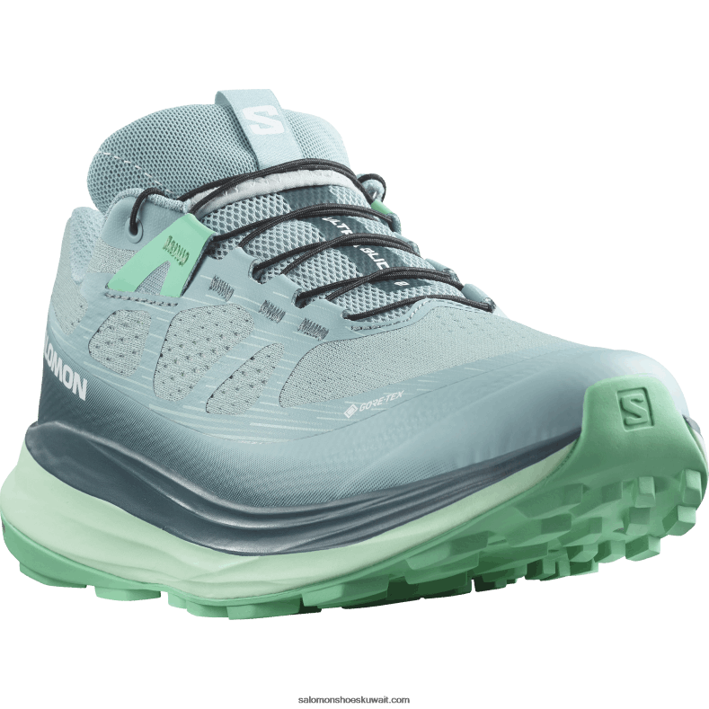 ⁦حذاء الجري تريل النسائي - Ultra Glide 2 gore-tex Salomon حجر أزرق / يوكا / بسكاي أخضر B8DLV1521⁩ - الصورة ⁦4⁩
