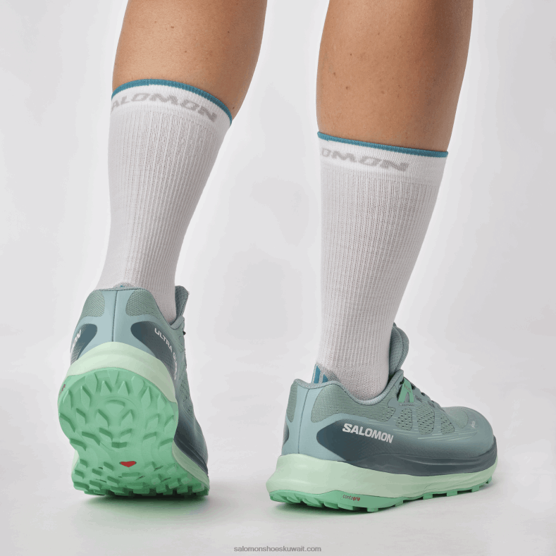 ⁦حذاء الجري تريل النسائي - Ultra Glide 2 gore-tex Salomon حجر أزرق / يوكا / بسكاي أخضر B8DLV1521⁩ - الصورة ⁦6⁩