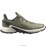 حذاء جري للرجال - alphacross 4 gore-tex Salomon حزاز أخضر عميق / جليد فانيليا / ليل زيتون B8DLV1476