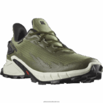 ⁦حذاء جري للرجال - alphacross 4 gore-tex Salomon حزاز أخضر عميق / جليد فانيليا / ليل زيتون B8DLV1476⁩ - الصورة ⁦5⁩