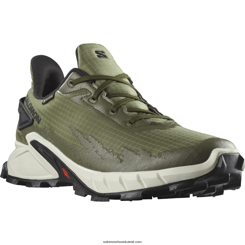 ⁦حذاء جري للرجال - alphacross 4 gore-tex Salomon حزاز أخضر عميق / جليد فانيليا / ليل زيتون B8DLV1476⁩ - الصورة ⁦5⁩