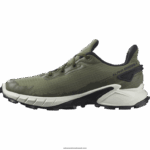 ⁦حذاء جري للرجال - alphacross 4 gore-tex Salomon حزاز أخضر عميق / جليد فانيليا / ليل زيتون B8DLV1476⁩ - الصورة ⁦6⁩