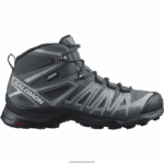 حذاء نسائي للتنزه - X Ultra Pioneer Mid Clima مقاوم للماء Salomon خشب الأبنوس / الطقس العاصف / تذوق النبيذ B8DLV1277