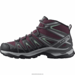 ⁦حذاء نسائي للتنزه - X Ultra Pioneer Mid Clima مقاوم للماء Salomon تذوق النبيذ / المغناطيس / الجرانيت الأخضر B8DLV1278⁩ - الصورة ⁦3⁩