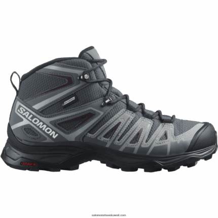 حذاء نسائي للتنزه - X Ultra Pioneer Mid Clima مقاوم للماء Salomon خشب الأبنوس / الطقس العاصف / تذوق النبيذ B8DLV1277