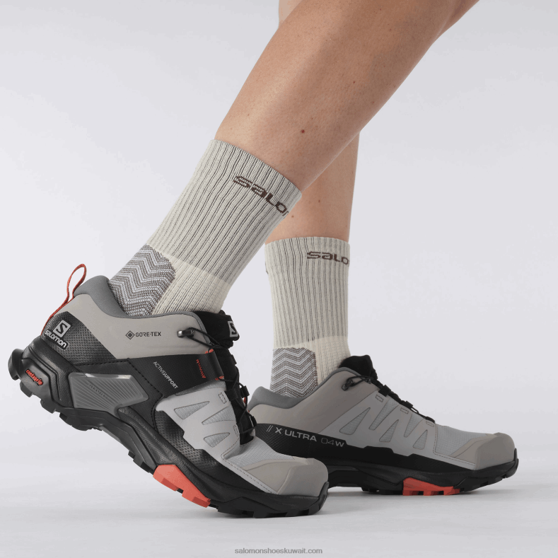 ⁦حذاء نسائي للمشي لمسافات طويلة - x ultra 4 wide gore-tex Salomon سبيكة / الظل الهادئ / سيينا المحروقة B8DLV739⁩ - الصورة ⁦6⁩