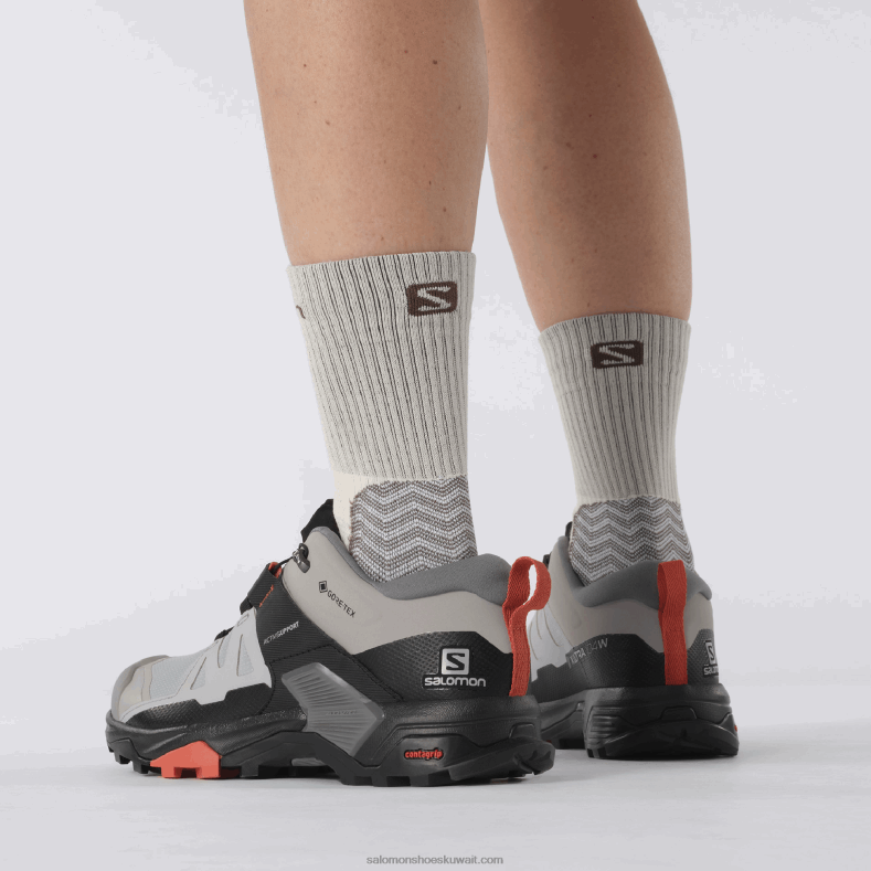 ⁦حذاء نسائي للمشي لمسافات طويلة - x ultra 4 wide gore-tex Salomon سبيكة / الظل الهادئ / سيينا المحروقة B8DLV739⁩ - الصورة ⁦7⁩