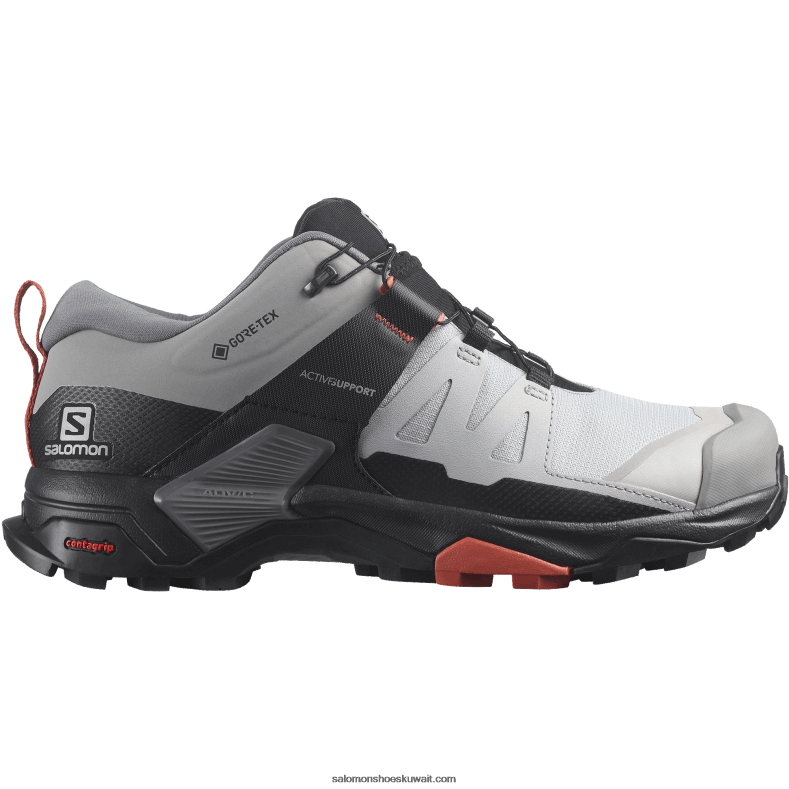 ⁦حذاء نسائي للمشي لمسافات طويلة - x ultra 4 wide gore-tex Salomon سبيكة / الظل الهادئ / سيينا المحروقة B8DLV739⁩ - الصورة ⁦1⁩