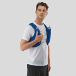 سترة ركض رجالية مع قوارير متضمنة - Adv skin 5 Salomon بحري أزرق / أبنوس / أبيض B8DLV318